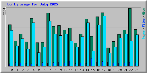 Hourly usage for July 2025