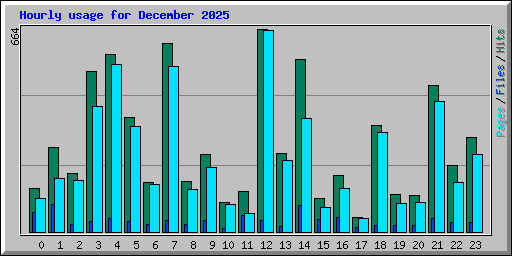Hourly usage for December 2025