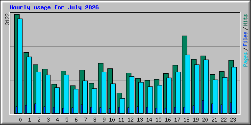 Hourly usage for July 2026